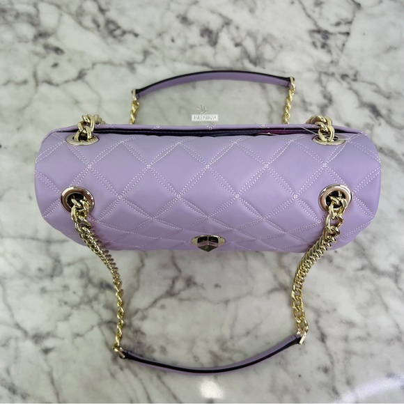 Kate Spade Natalia Quilted Leather Medium Flap Chain Shoulder Bag Crossbody - Picture 5 of 13